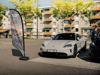 Bruno mit dem Porsche Taycan bei der Ardennen Attack All-Electric